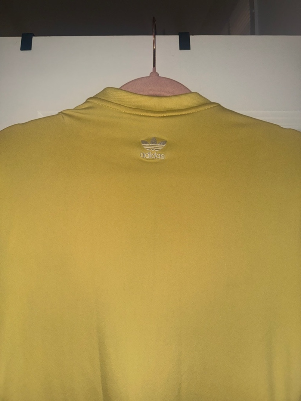 adidas Yellow women One-Piece Zip Jumpsuit with White Stripes - Picture 6 of 7